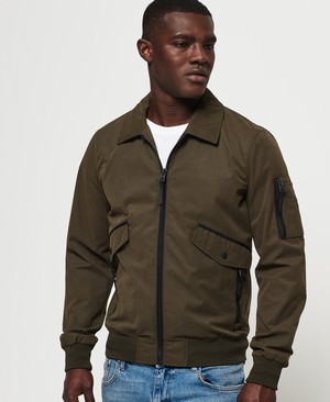 Superdry Rookie Harrington Bomber Férfi Kabát Khaki | WTRUS3824